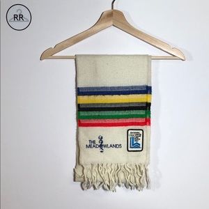 Vintage 1980 Lake Placid Winter Olympics Scarf
